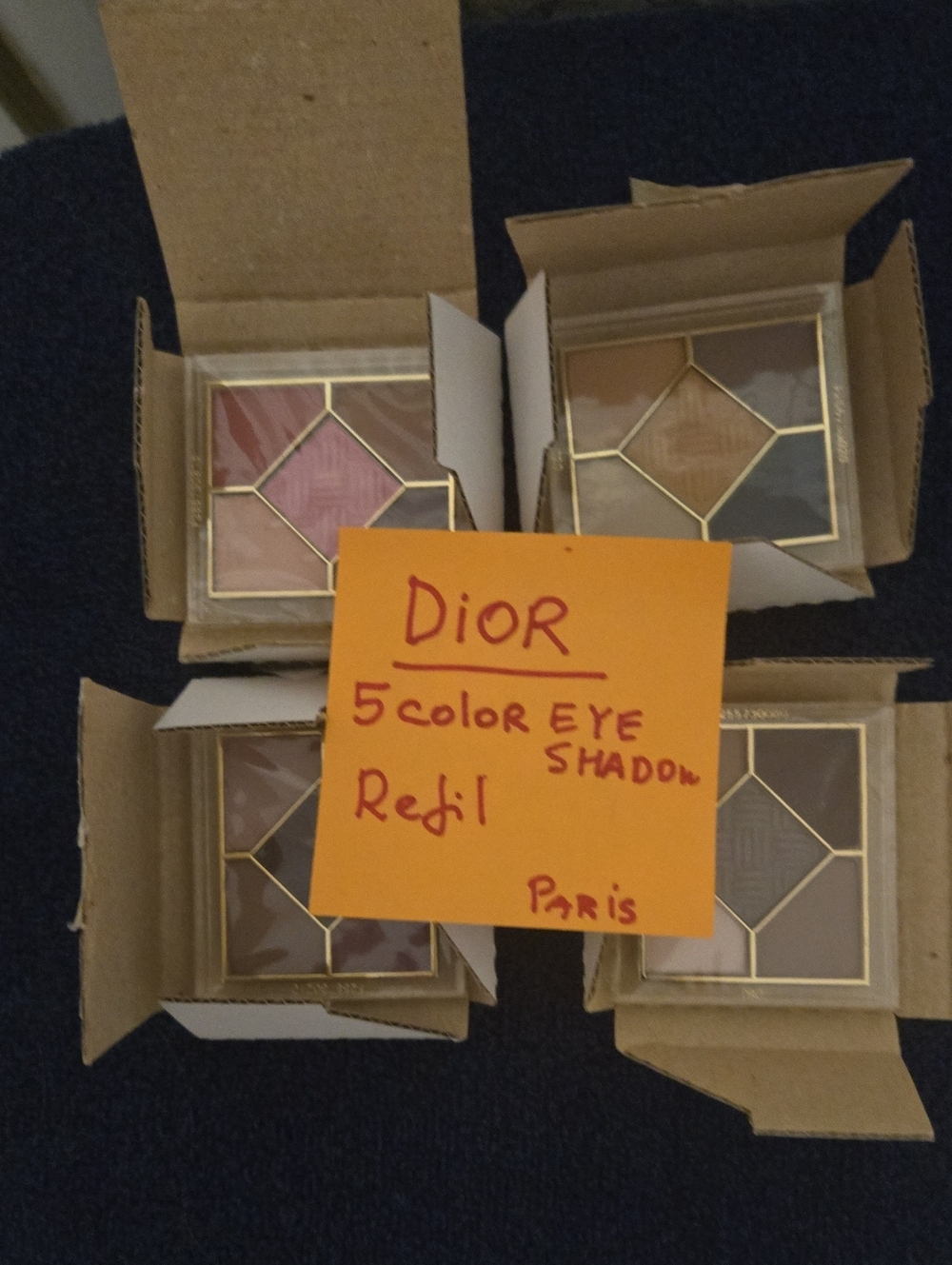 Dior 5-Color Eyeshadow Palette - Red/Brown Shades Refill 4 Total